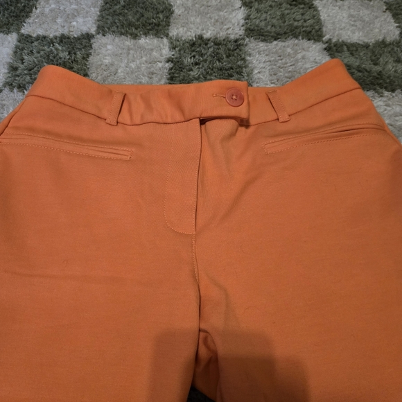 Betabrand Women's Casual Orange Pants - Picture 4 of 10